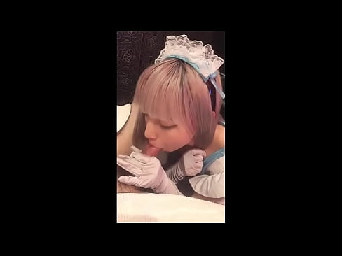 ❤️ Idol japonez [mayuka], kostum shërbyese franceze, pjesa 1, blowjob dhe kërcitje me locion Qyrje tek ne ❤